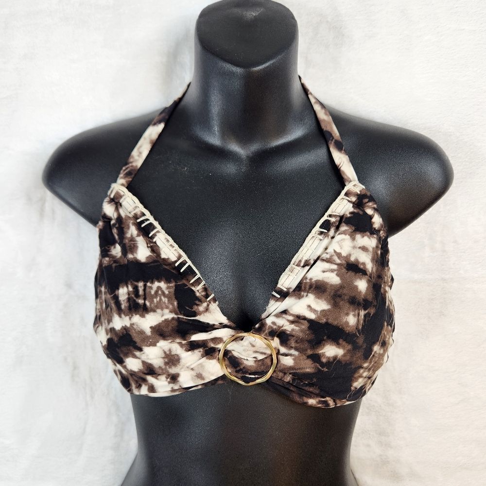 3/$25 Coco Reef Women Halter Twist Bra Bikini Top Size 32D 34D